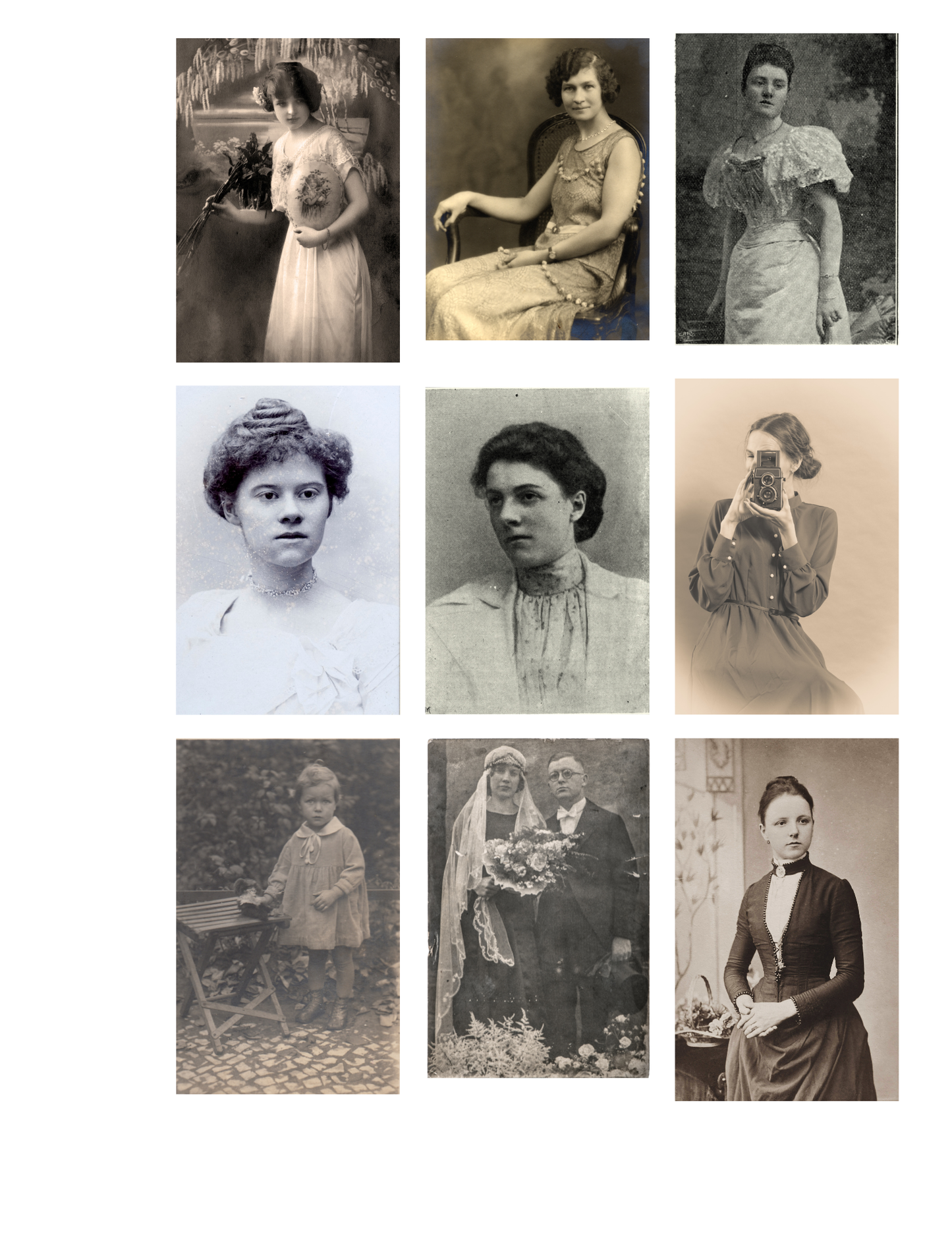 Assorted Antique Photos of Ladies free