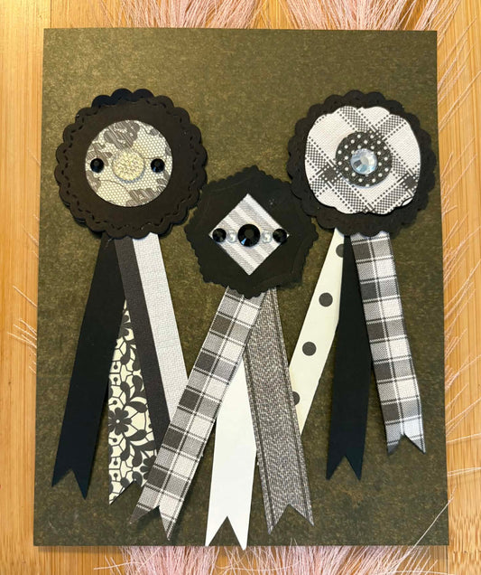 Award Ribbon Paper Embellishments Black 2
