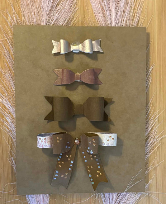 Bow Embellishment Brown Paper