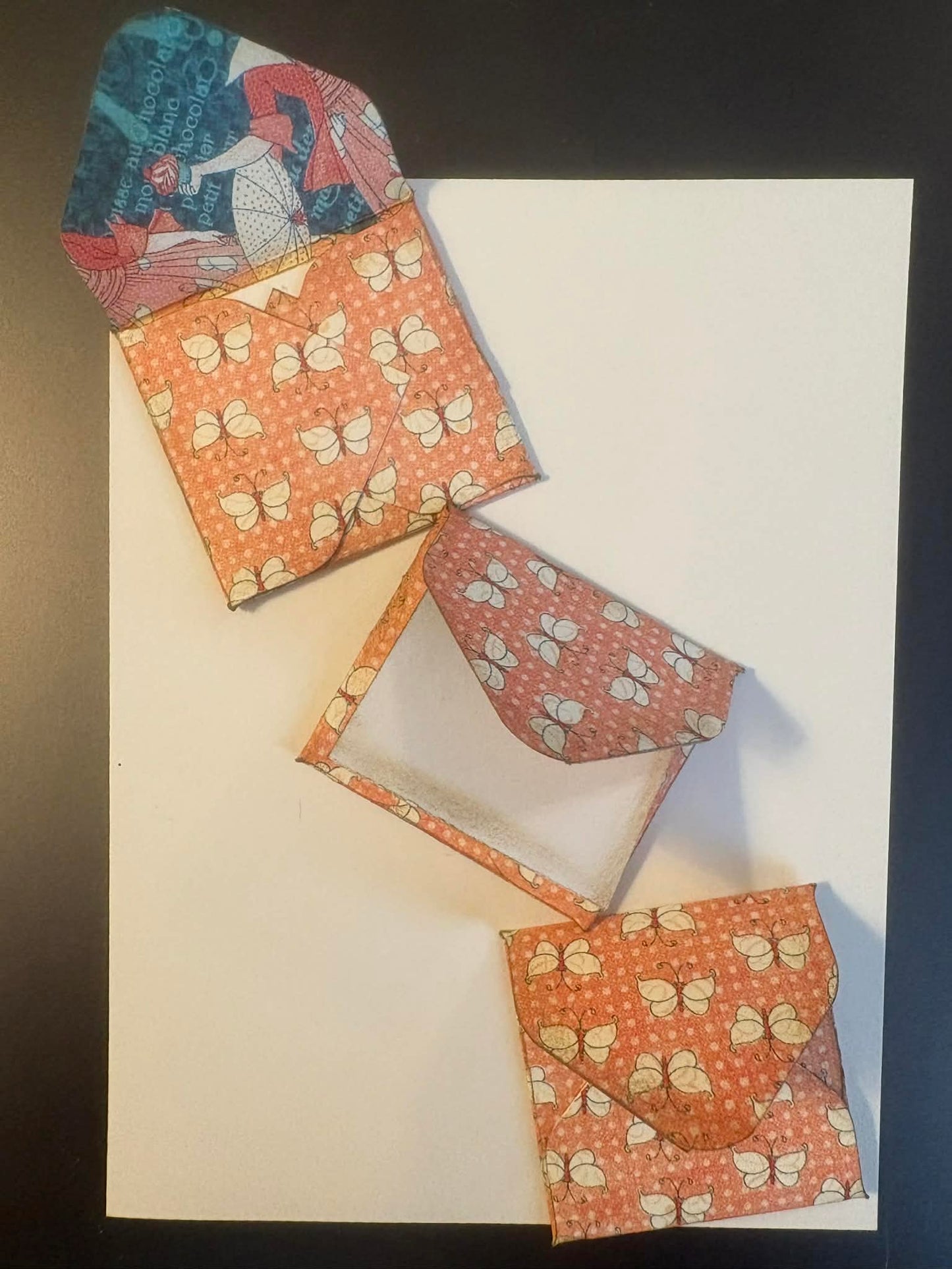 Mini Envelopes and Note Card Embellishments Butterfly