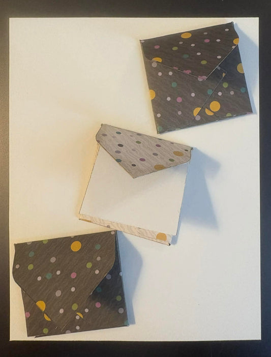 Mini Envelopes and Note Card Embellishments Poka Dot