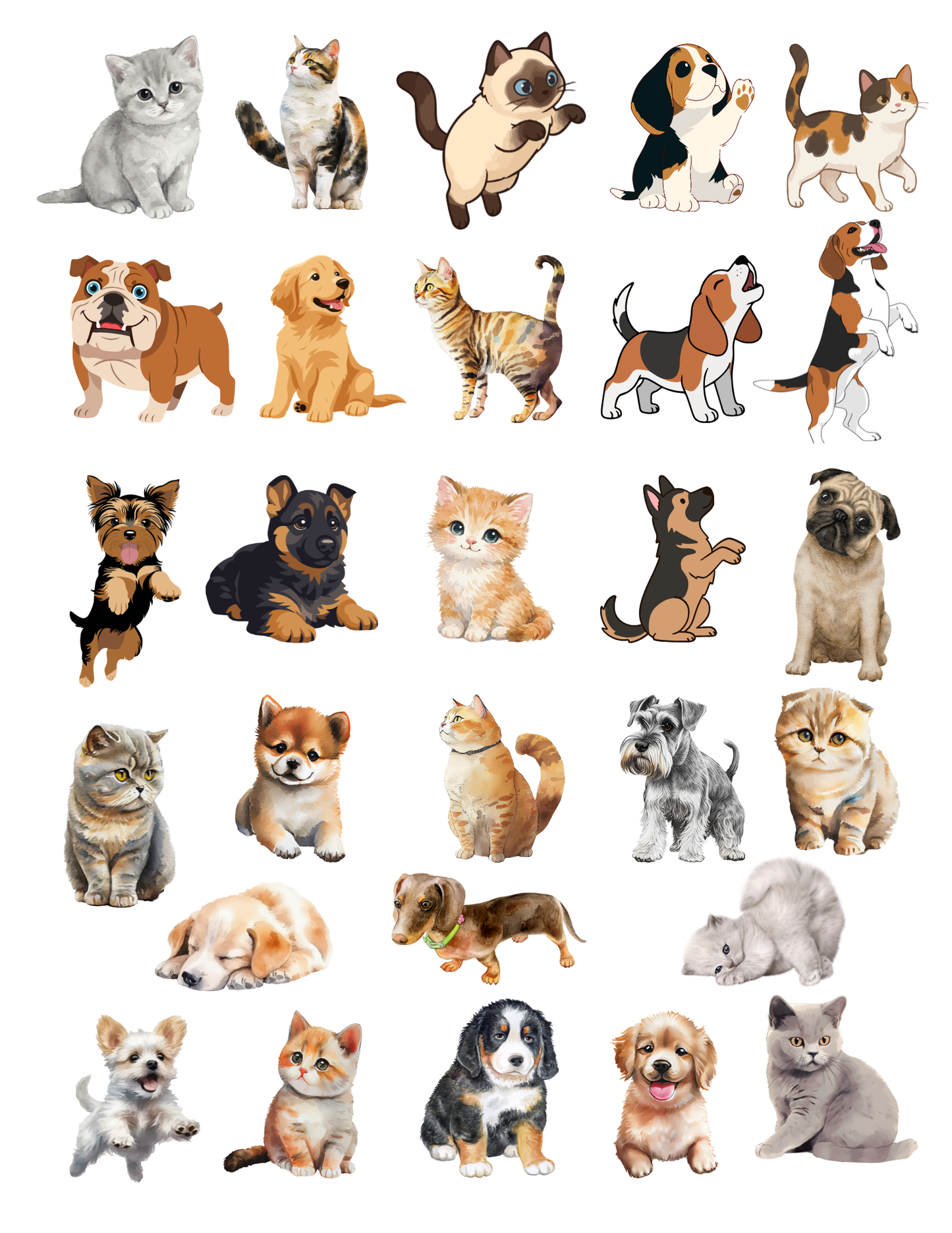 Puppies and Kittens Free printable